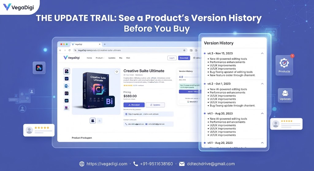 VegaDigi: Check Product Version History Before Buying