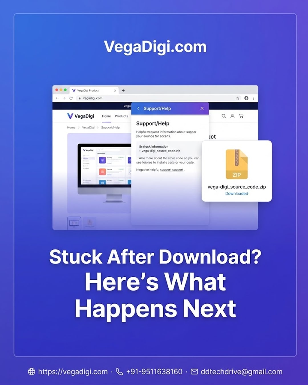 Support After Downloading Source Code - VegaDigi
