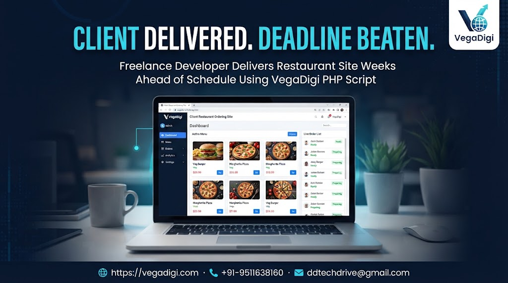 Freelancer Delivers Restaurant Site Early Using VegaDigi
