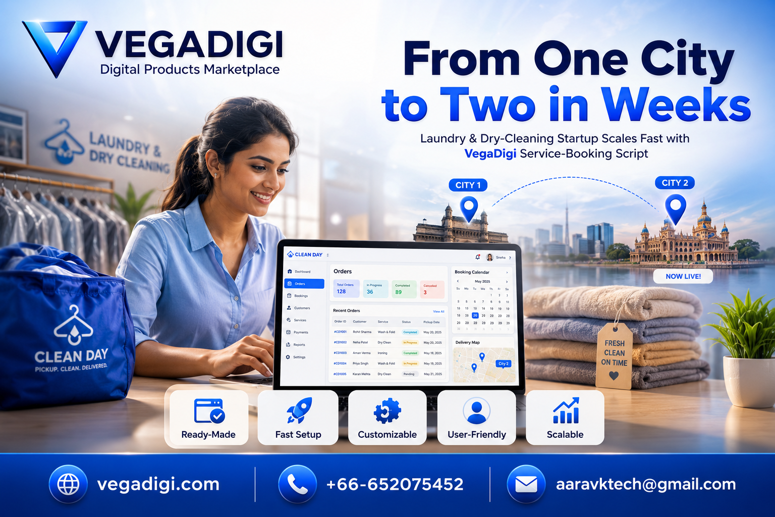 Laundry Startup Success with VegaDigi Source Code