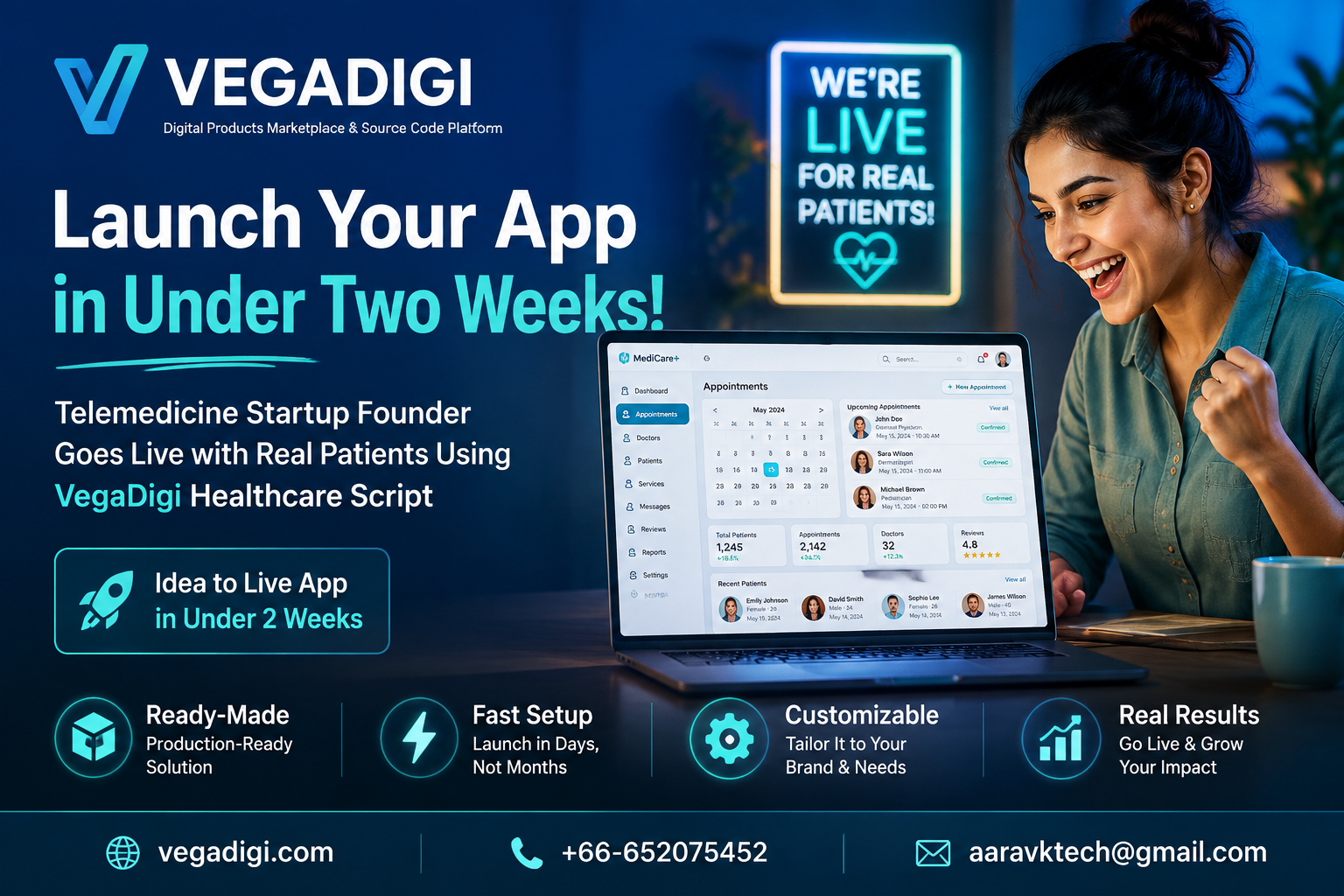 Launch Your Doctor Booking App in Under 2 Weeks
