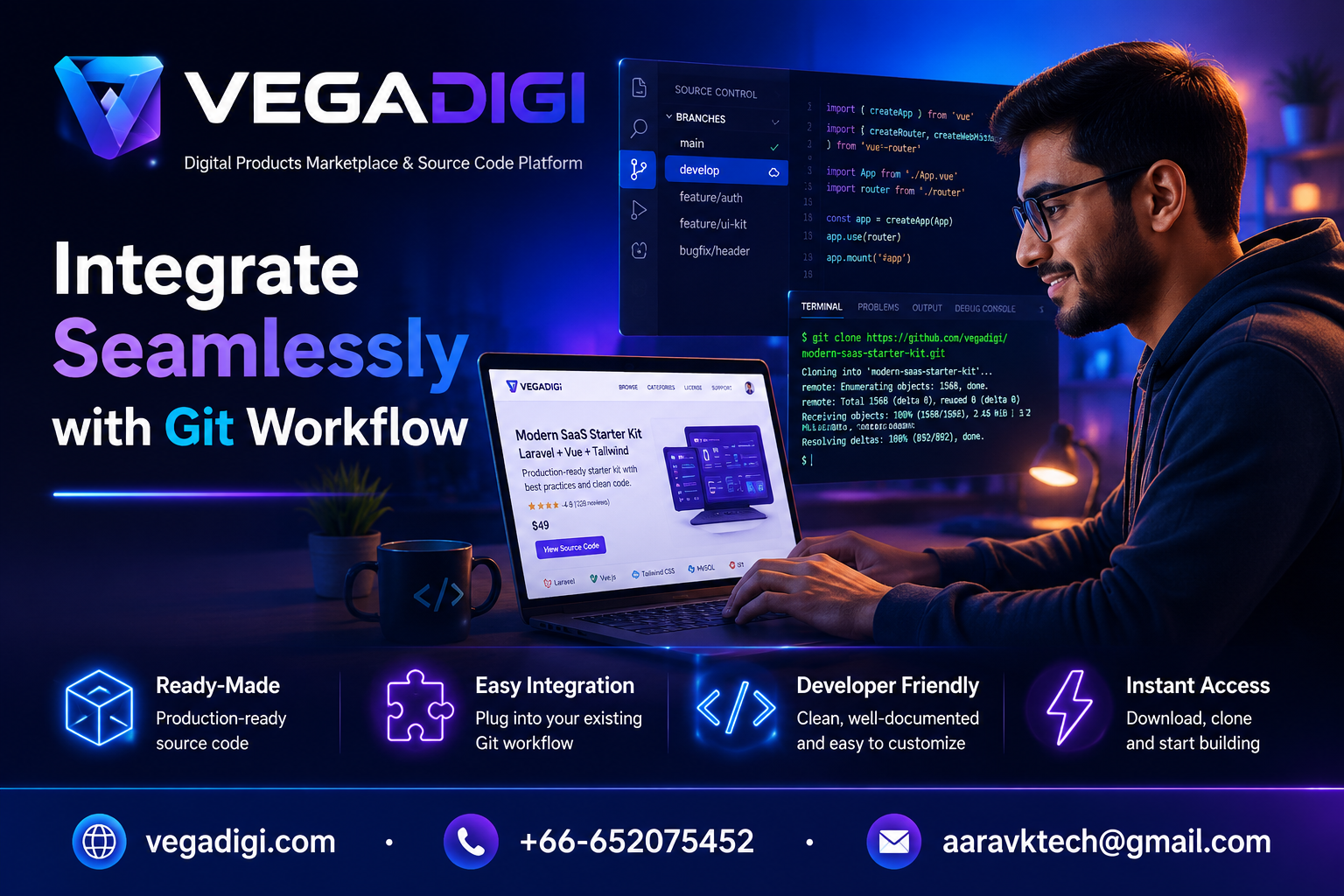 Integrate VegaDigi Source Code into Your Git Workflow