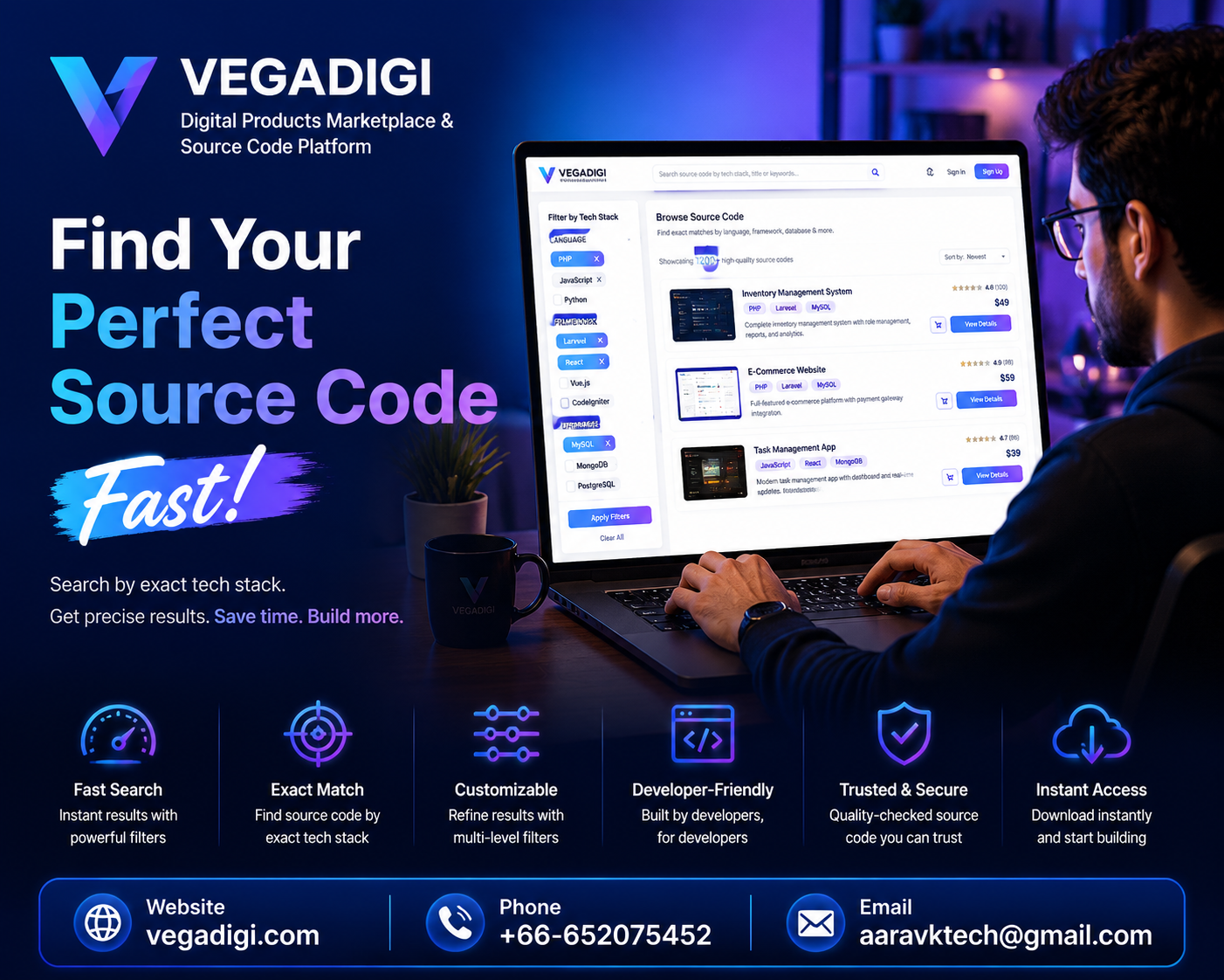 VegaDigi's Tech-Stack Filter: Find Source Code Easily