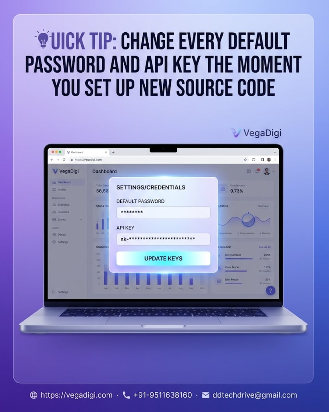 Change Default Passwords & API Keys for Security