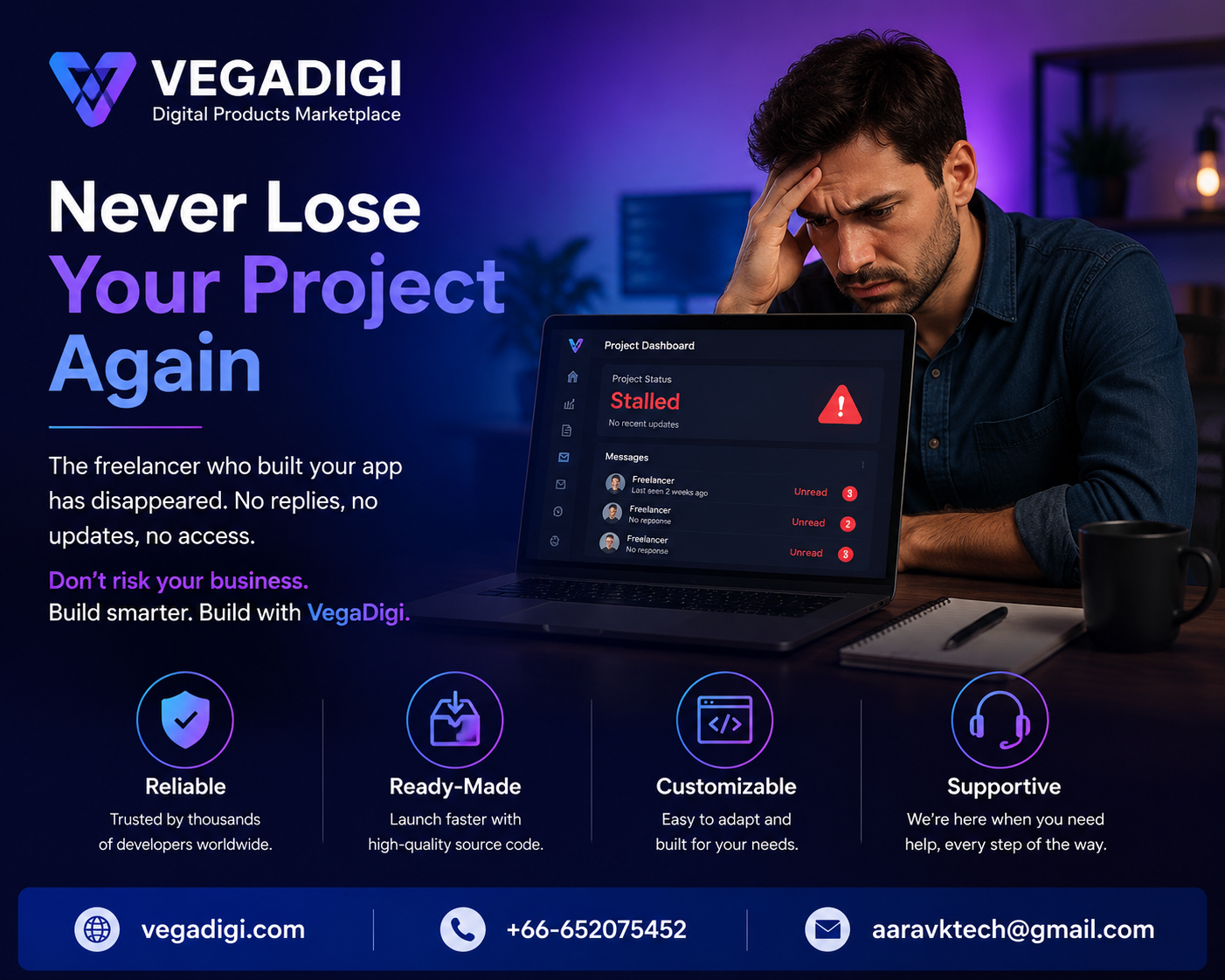 Avoid Vanished Freelancers with VegaDigi Marketplace
