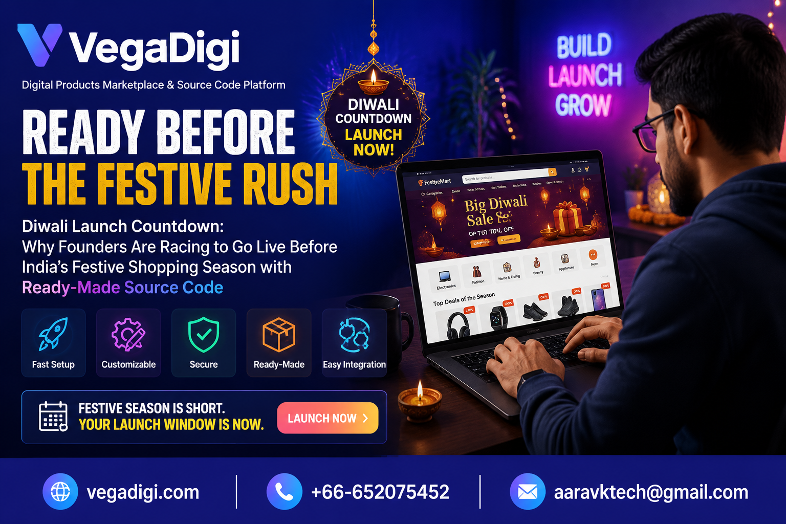 Diwali Launch Countdown: Ready-Made Source Code Tips