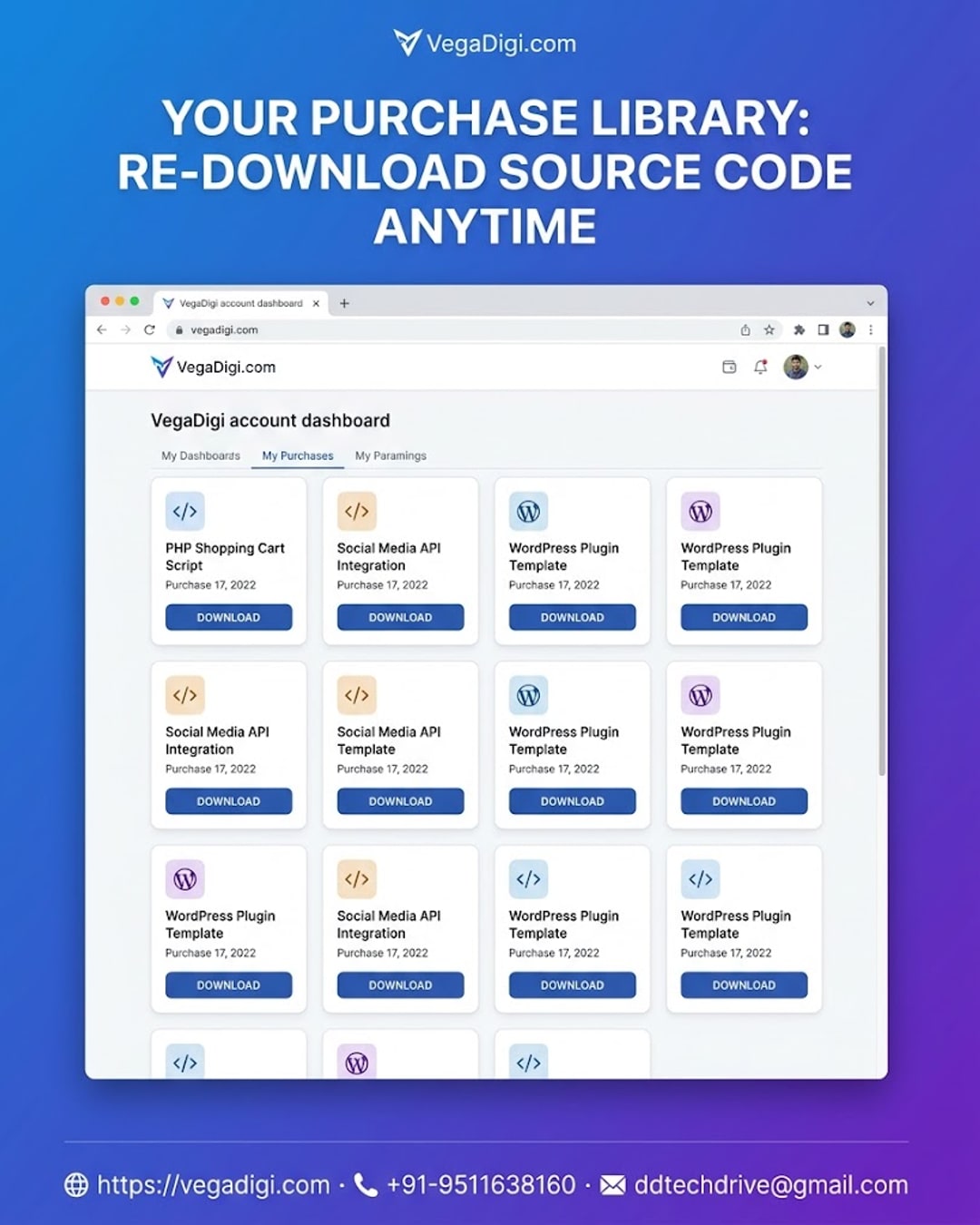 Access Your VegaDigi Purchases Anytime, Anywhere
