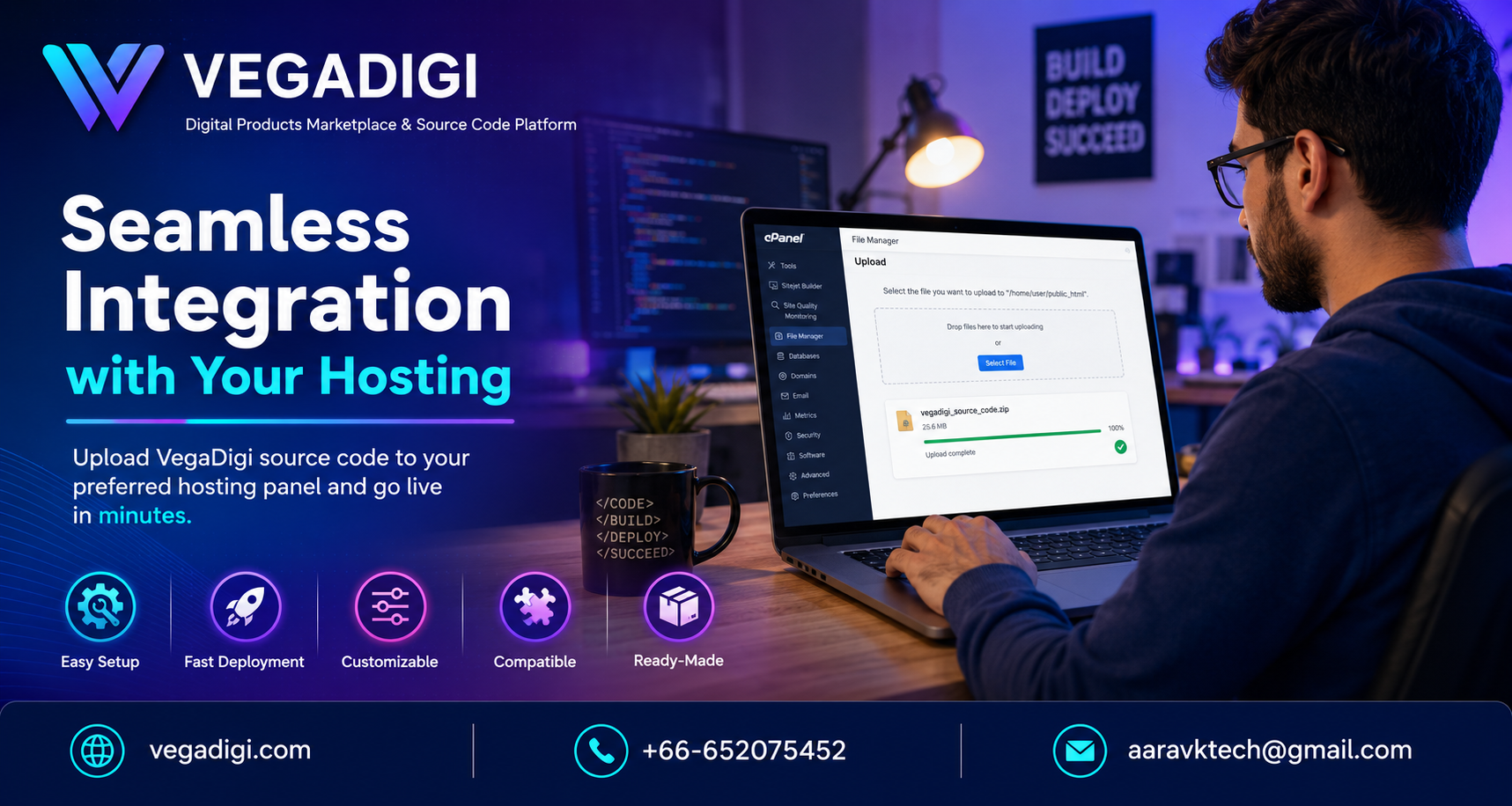 VegaDigi Source Code: Seamless Hosting Integration