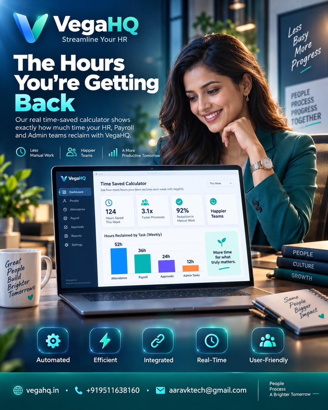 The Hours You're Getting Back: VegaHQ's Real Time-Saved Calculator for HR, Payroll and Admin Teams