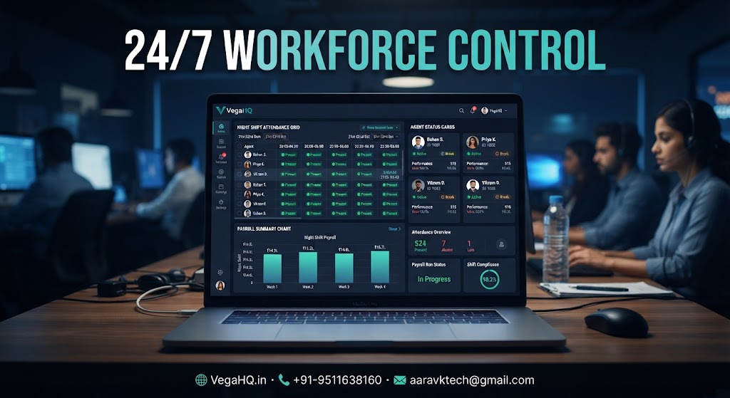 Inside a 24/7 BPO Call Center: How VegaHQ Manages Night-Shift Attendance and Payroll for 500+ Agents