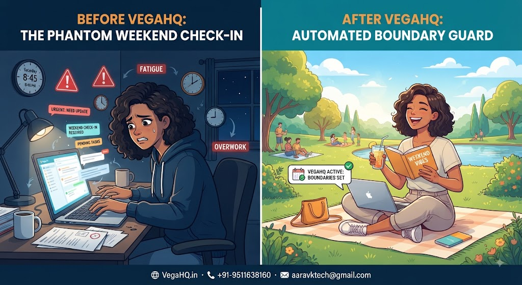 the phantom weekend check-in: how vegahq rids remote teams of digital presenteeism fatigue