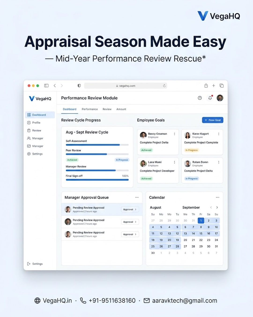 Mid-Year Appraisal Season Rescue: How VegaHQ Automates the August-September Performance Review Crunch