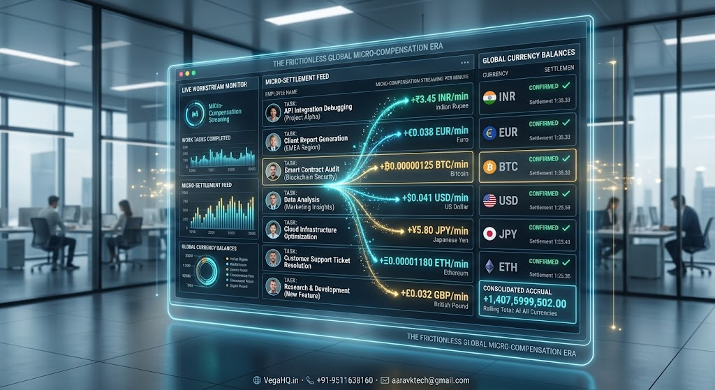 The Frictionless Global Micro-Compensation Era: What If Employees Were Streamed Micro-Salaries Per Minute of Completed Operational Work Across Multiple Currencies?