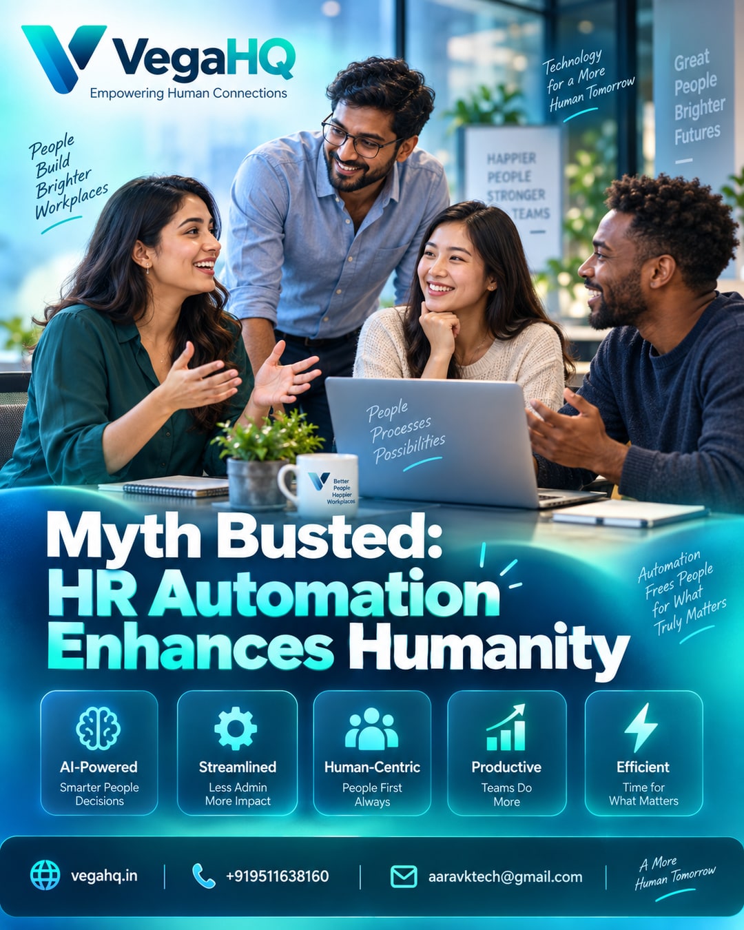 Myth busted: automating HR with VegaHQ makes your workplace robotic and impersonal