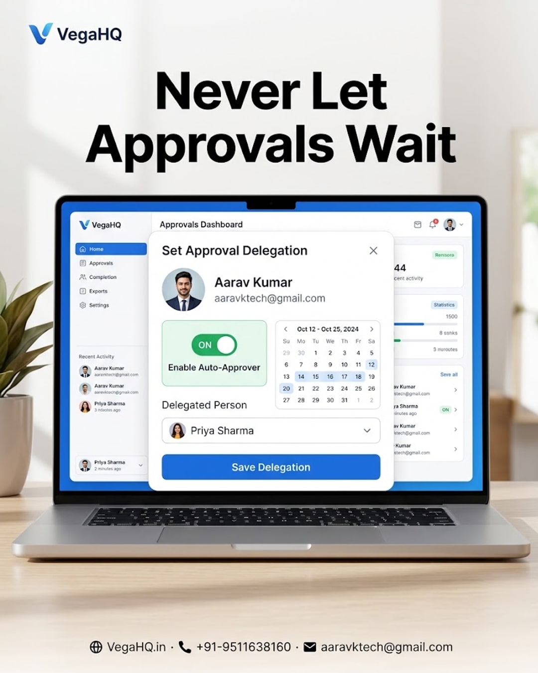 The 2-Minute Approval Delegation Tip: Set an Auto-Approver Before You Go on Leave