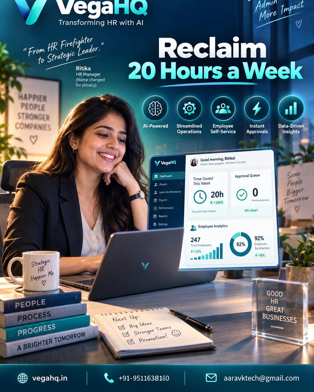 From HR Firefighter to Strategic Leader: How One HR Manager Reclaimed 20 Hours a Week and Got Promoted Using VegaHQ