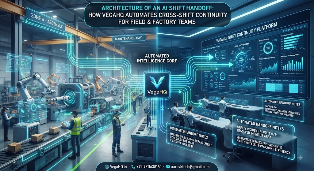 the architecture of an ai shift handoff: how vegahq automates cross-shift continuity for field and factory teams