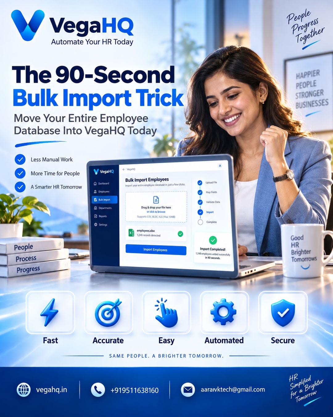 The 90-Second Bulk Import Trick: Move Your Entire Employee Database Into VegaHQ Today
