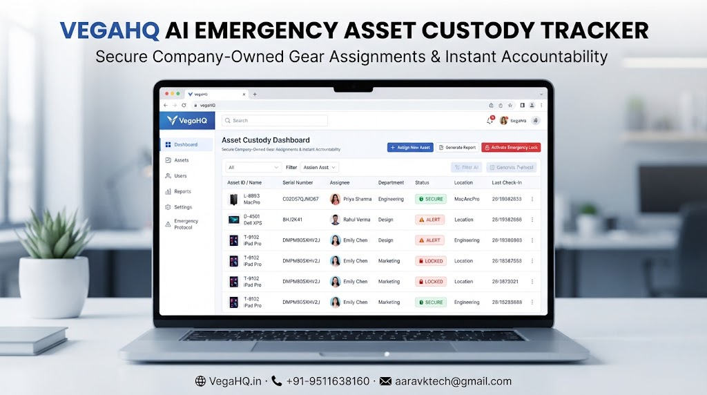 vegahq ai emergency asset custody tracker - secure company-owned gear assignments