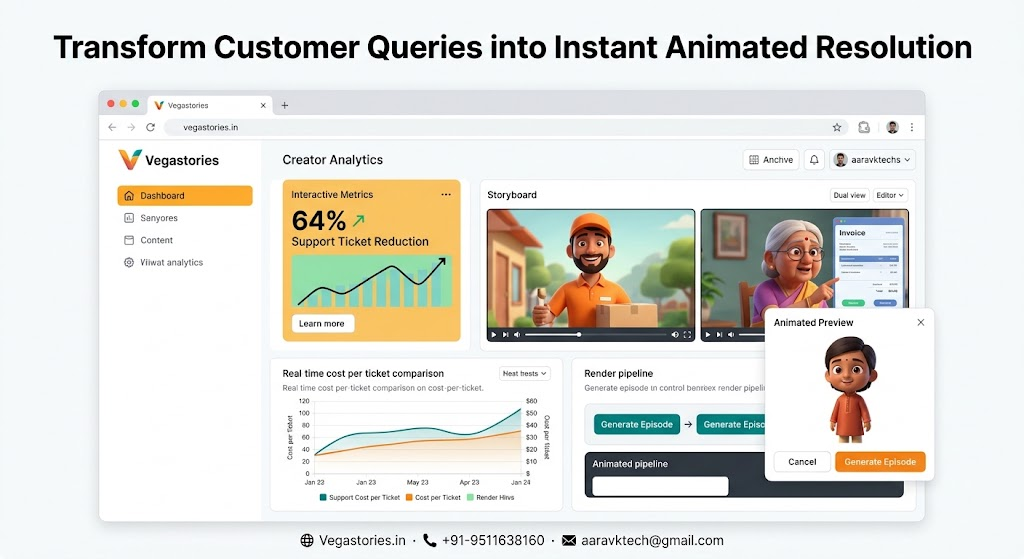 Slashing Customer Service Call Volumes by 64% with Animated Self-Serve Video Solutions on Vegastories
