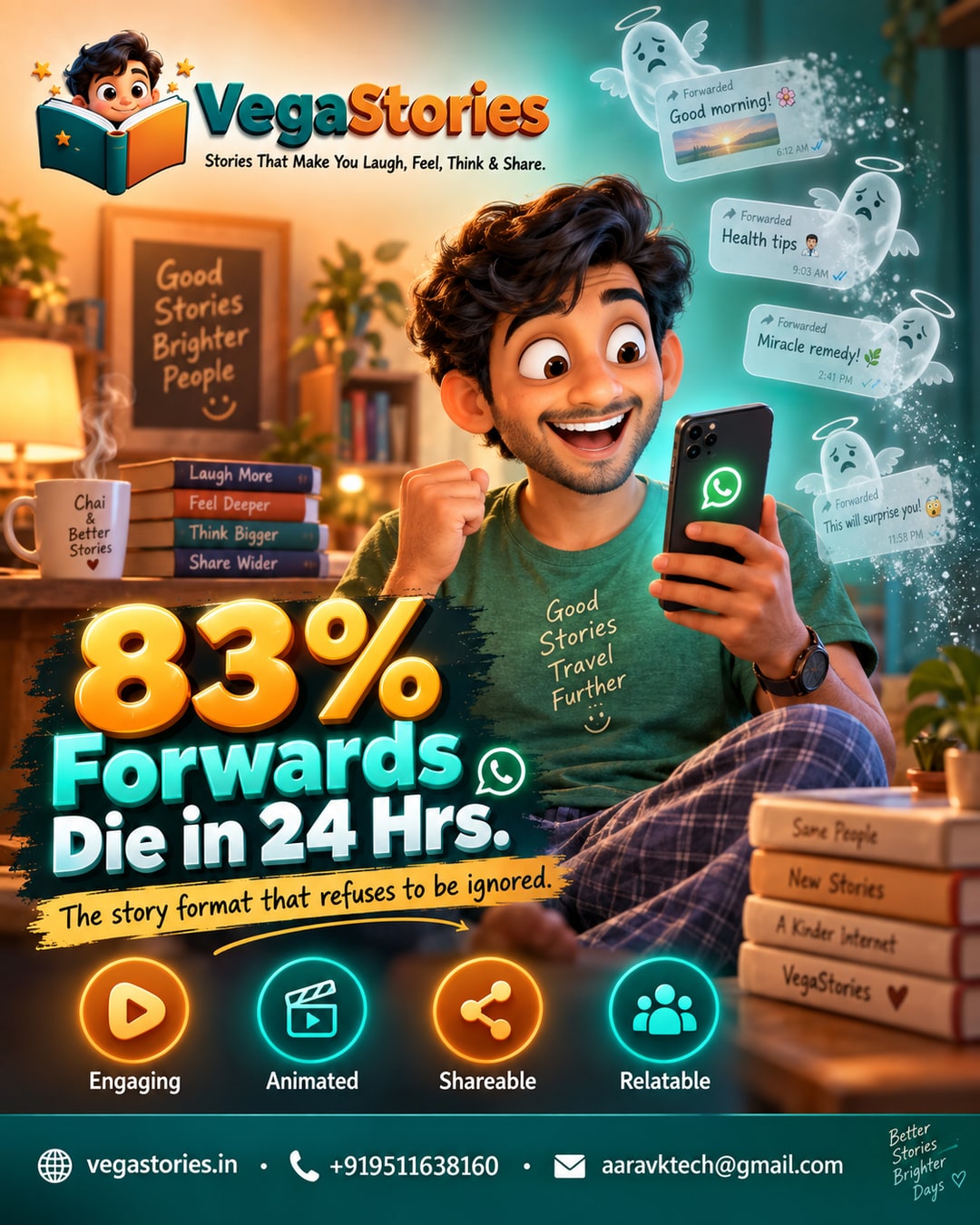 83% of WhatsApp forwards die in 24 hours — the story format that refuses to be ignored