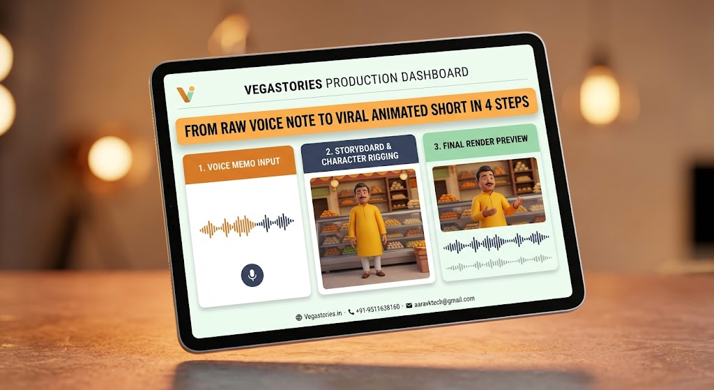 From Raw Voice Note to Animated Short: Inside the Vegastories Production Engine