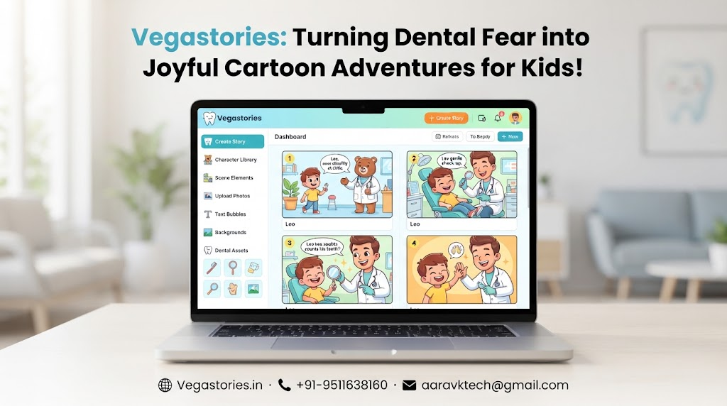 turning dental clinic dental phobia into joyful cartoon adventures for kids with vegastories