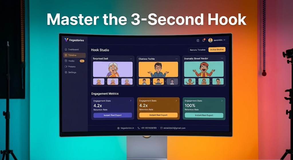 The 3-Second Cartoon Hook: How to Stop the Scroll on Indian Social Feeds