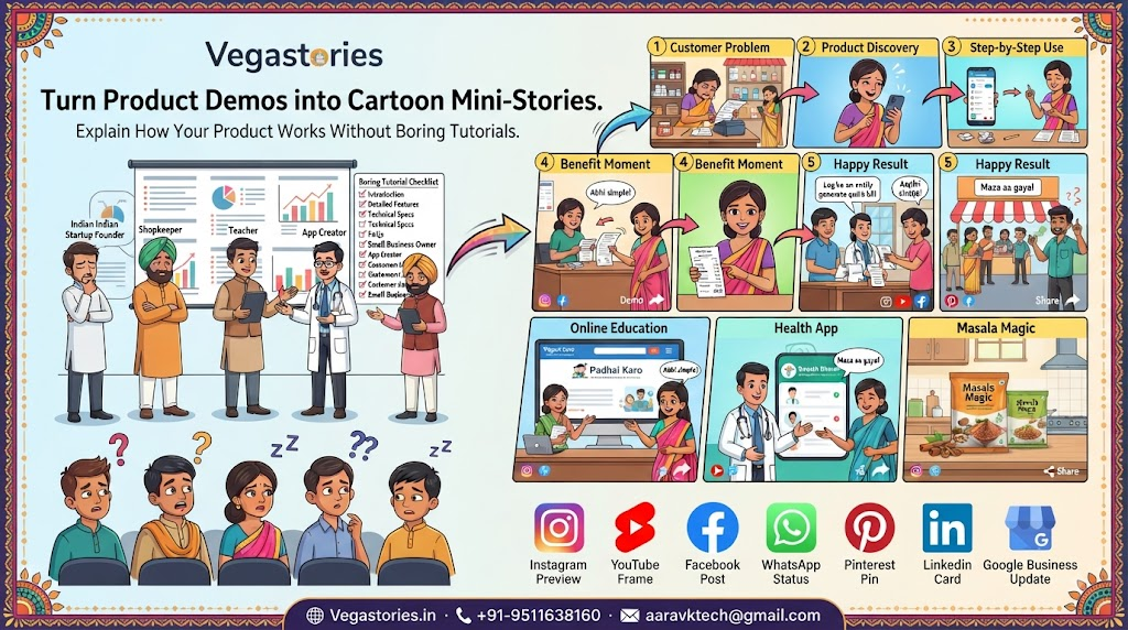 Product Demo to Cartoon Mini-Story: Explain How Your Product Works Without Boring Tutorials