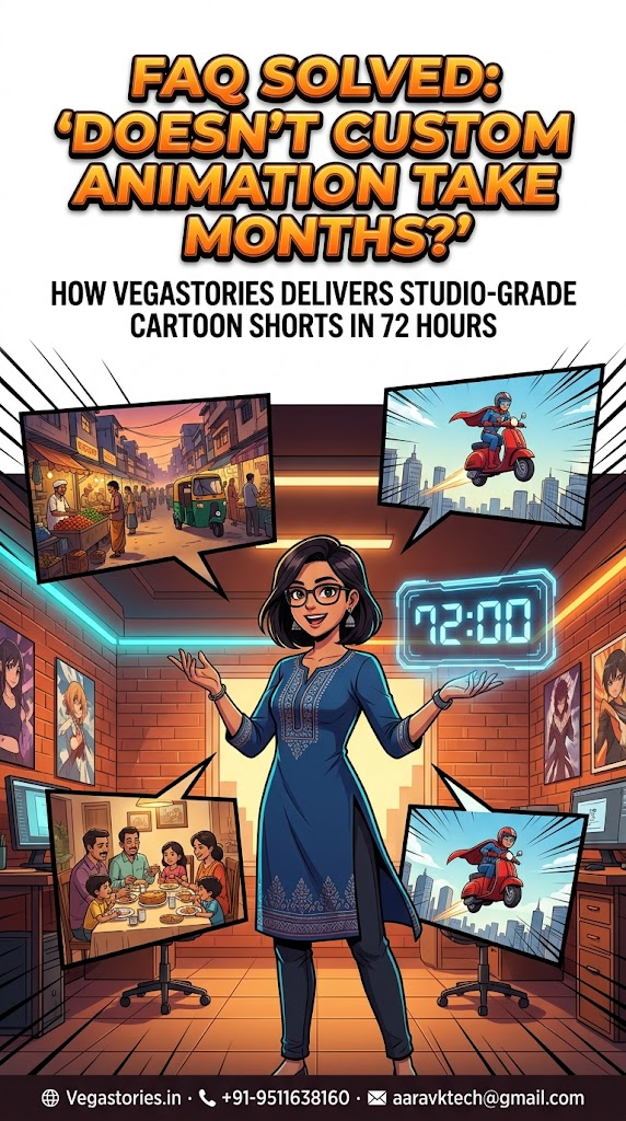 FAQ Solved: 'Doesn't Custom Animation Take Months?' How Vegastories Delivers Studio-Grade Cartoon Shorts in 72 Hours