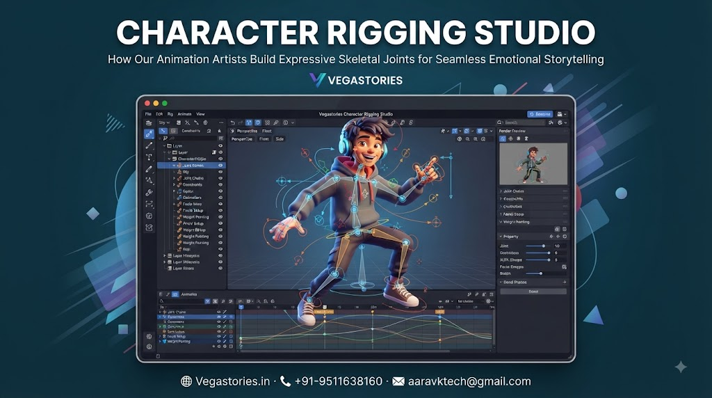 vegastories kinetic character rigging workflow: how our animation artists build expressive skeletal joints for seamless emotional storytelling