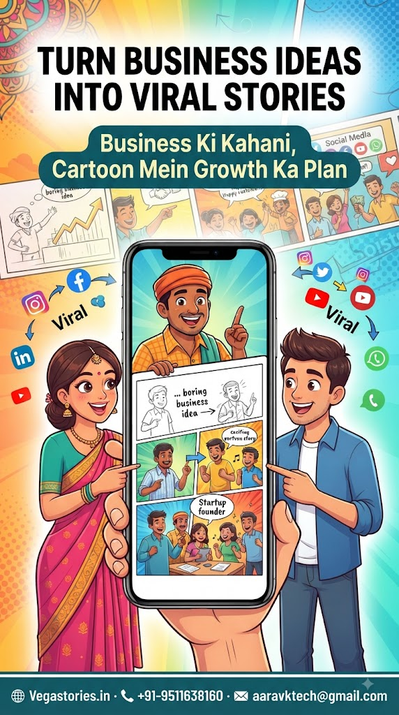 Business Ki Kahani, Cartoon Mein Growth Ka Plan