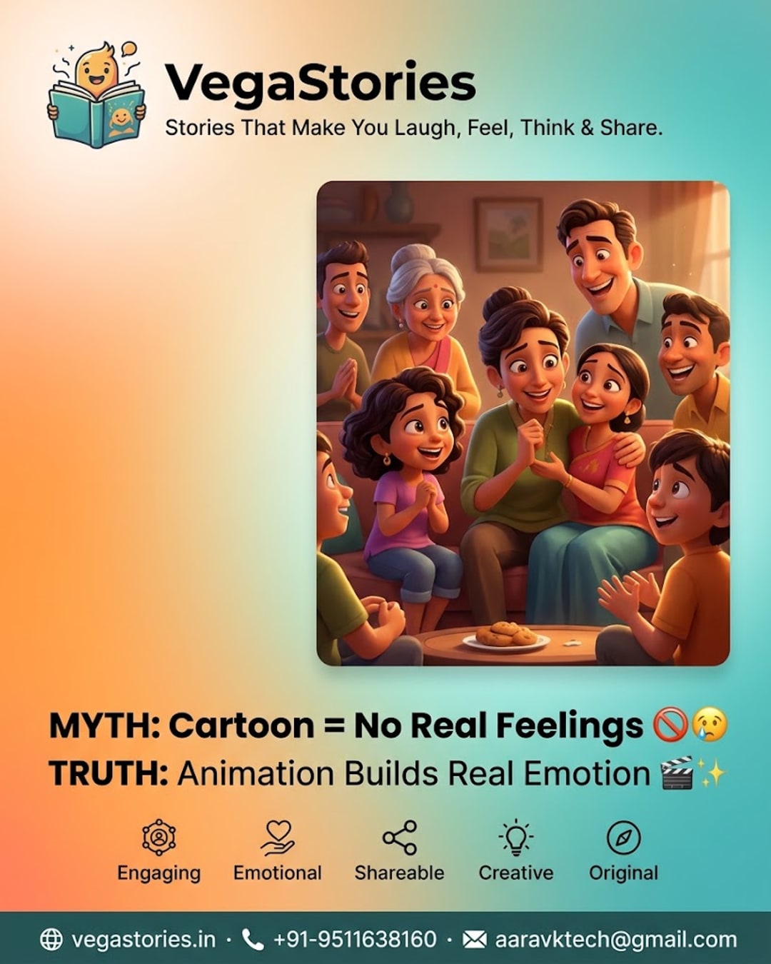 Myth Buster: Animated Cartoon Stories Feel Fake and Cant Create Real Emotional Connection Like Live-Action Video