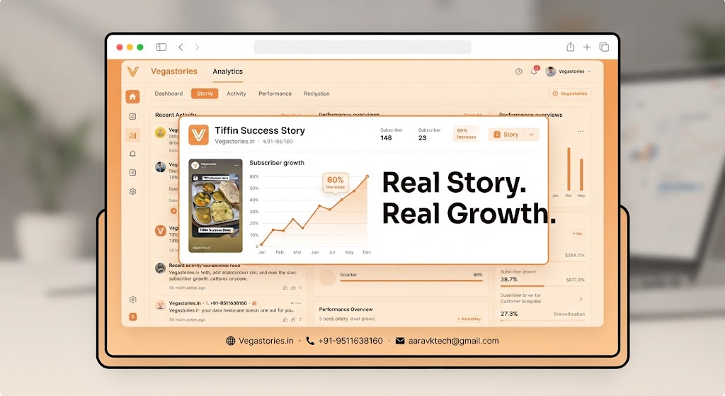 Vegastories Success Story: Home Tiffin Service Boosts Subscribers 60% With One Customer Story