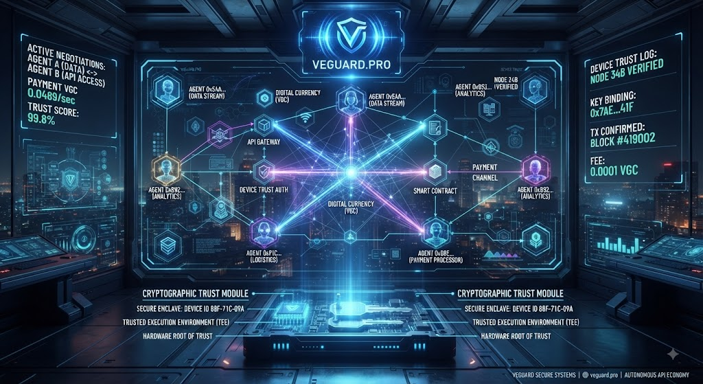 the autonomous API economy: what if software agents negotiate and pay each other using cryptographically bound device trust?