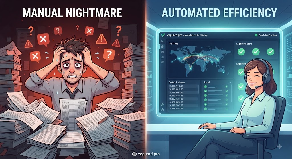 eliminating the nightmare of manual IP-blocking maintenance and false-positive user lockouts