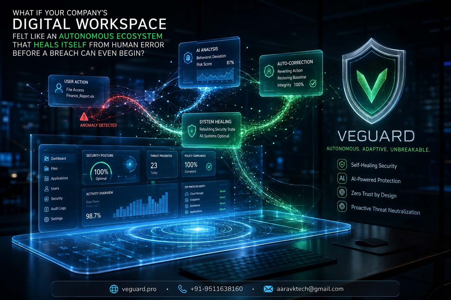 what if your company's digital workspace felt like an autonomous ecosystem that heals itself from human error before a breach can even begin?