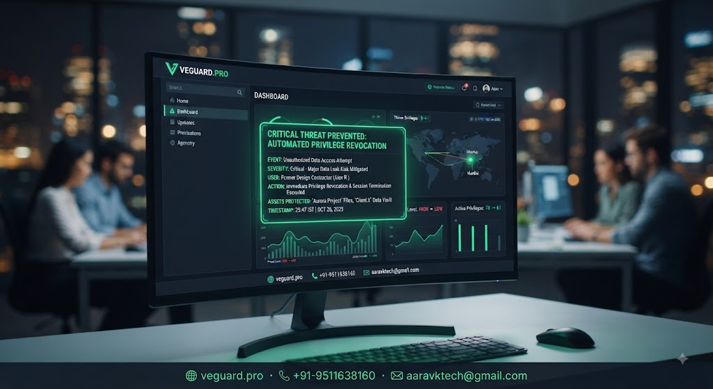 how a mid-sized remote design agency prevented a major client data leak using veguard.pro automated privilege revocation