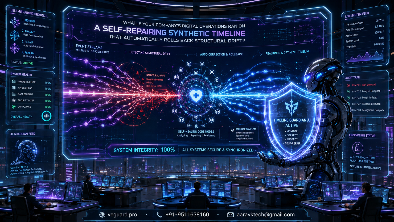 what if your company's digital operations ran on a self-repairing synthetic timeline that automatically rolls back structural drift?