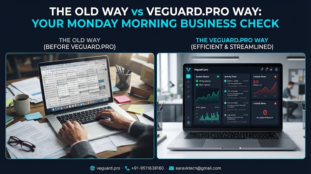 The Old Way vs Veguard.pro Way: Your Monday Morning Business Check