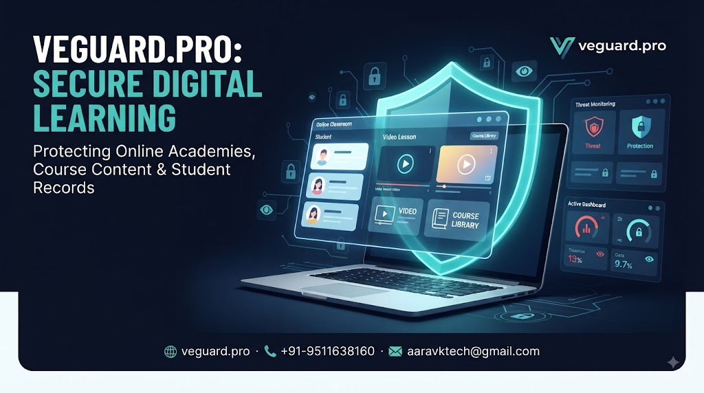veguard.pro for online learning academies & course creators - securing digital classrooms, course content and student records