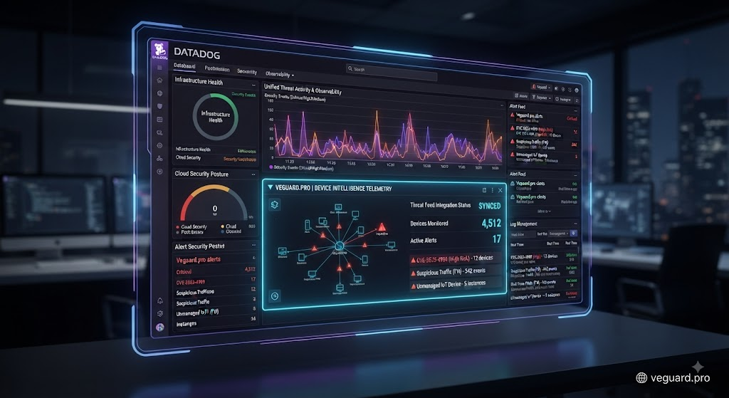 syncing veguard.pro security alerts into your datadog monitoring dashboard for unified observability and threat tracking
