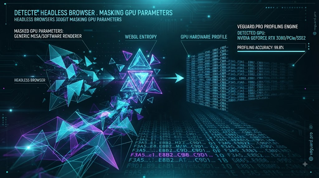 using veguard.pro's WebGL precision noise entropy profiling to catch headless browsers masking their GPU hardware parameters
