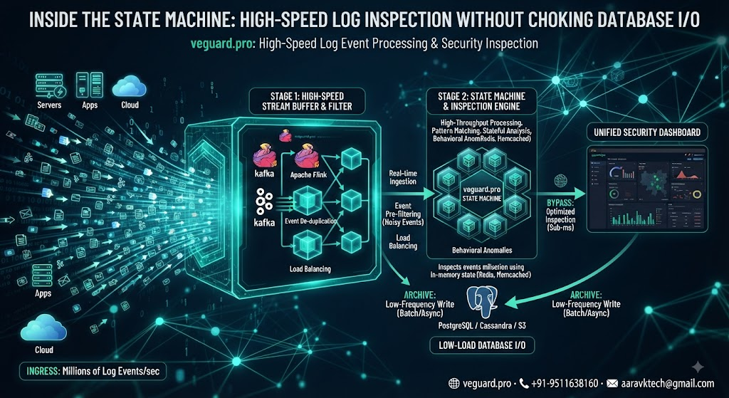 inside the state machine: how veguard.pro inspects millions of log events per second without choking database I/O