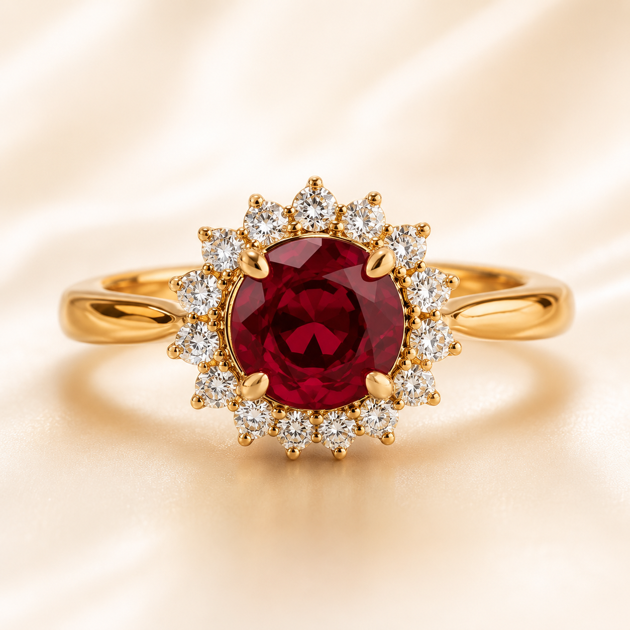 Ruby Solitaire Ring